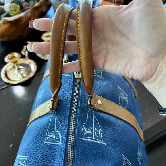 LOUIS VUITTON 45 Vintage Americas Cup Keepall Dust Bag, Lock & Key & Tag EUC - Picture 7 of 17